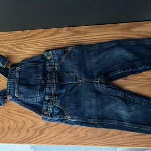 Old Navy Blue Denim Overalls 12-18 months